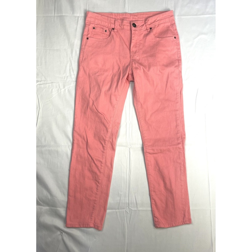 WULFUL Mens 31 Peach Pink Slim Fit Skinny Stretch Denim Jeans 5-Pocket Pants